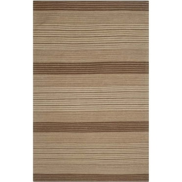 Safavieh Marbella Collection MRB287A Handmade Flatweave Stripe Premium Wool Runner Brown Beige 2'3 x 8' Safavieh Marbella Collection MRB287A Handmade Flatweave Stripe Premium Wool Runner Brown Beige 2'3 x 8'